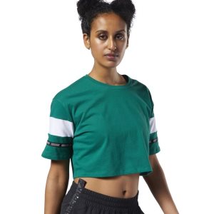 Reebok Meet You There Colorblock T Shirt Damen - Grün - DE 974-OZJ